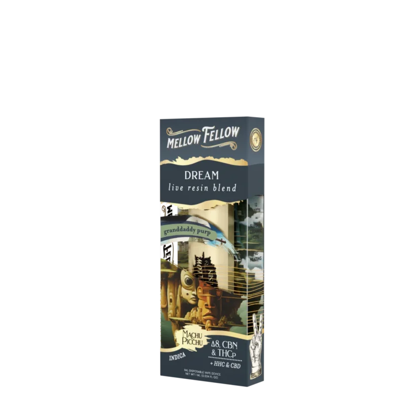 Dream Blend - Destination: Machu Picchu - Live Resin 1ml Disposable Vape - Granddaddy Purp (Indica)