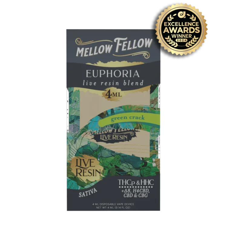 Euphoria Blend 4ml Live Resin Disposable Vape - Green Crack (Sativa)