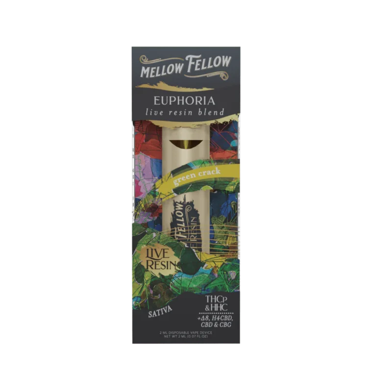 Euphoria Blend 2ml Live Resin Disposable Vape - Green Crack (Sativa)