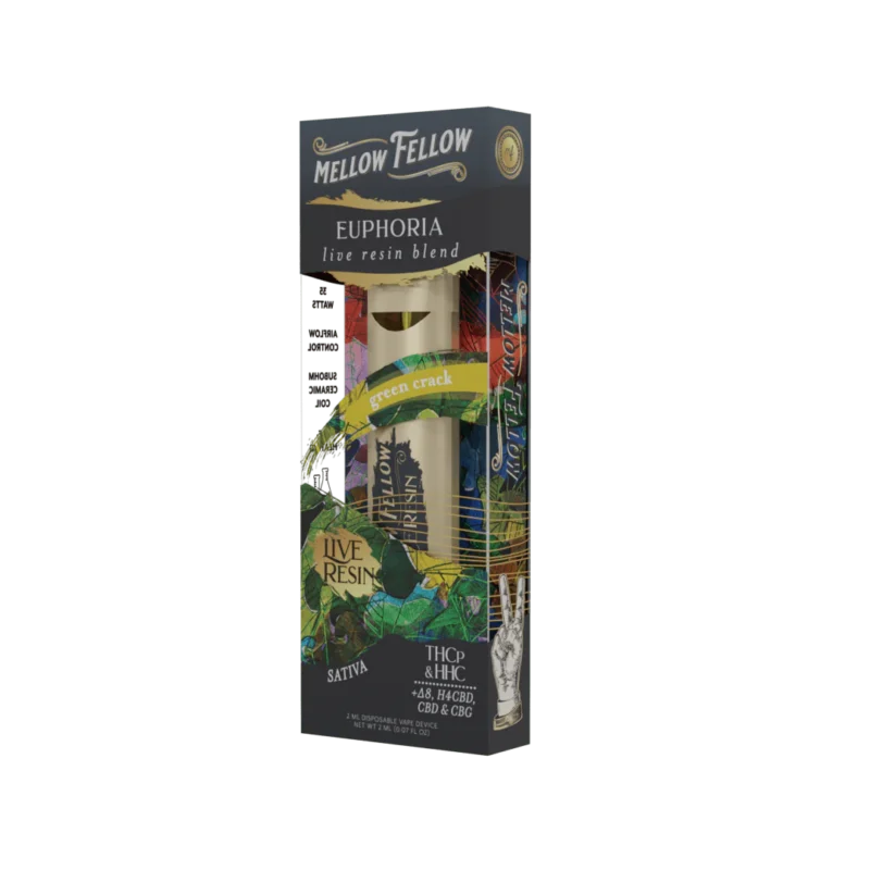 Euphoria Blend 2ml Live Resin Disposable Vape - Green Crack (Sativa)