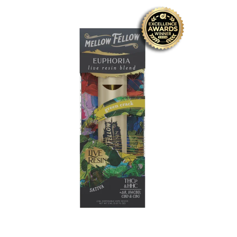 Euphoria Blend 2ml Live Resin Disposable Vape - Green Crack (Sativa)