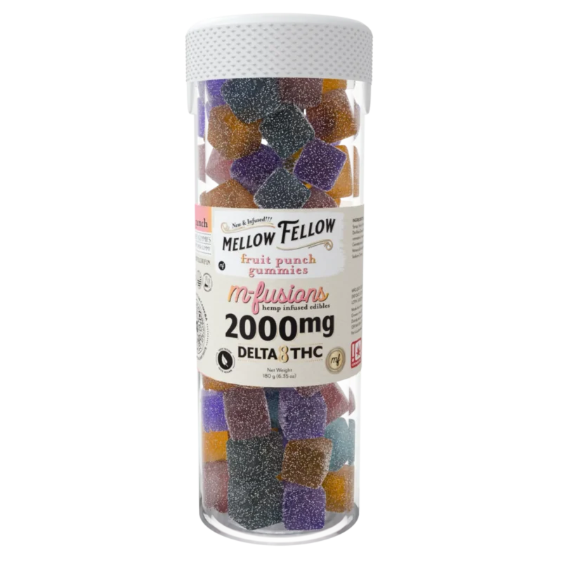 M-Fusions Delta 8 THC Fruit Punch Gummies 40 Ct. - 50mg Delta 8 per gummy