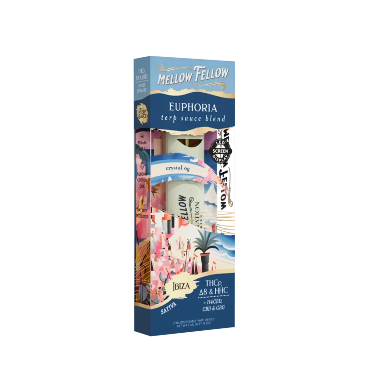 Euphoria Blend - Destination: Ibiza - Terp Sauce 2ml Disposable Vape - Crystal OG (Sativa)