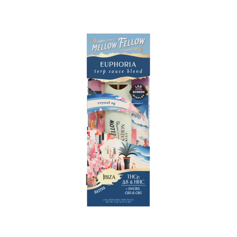 Euphoria Blend - Destination: Ibiza - Terp Sauce 2ml Disposable Vape - Crystal OG (Sativa)