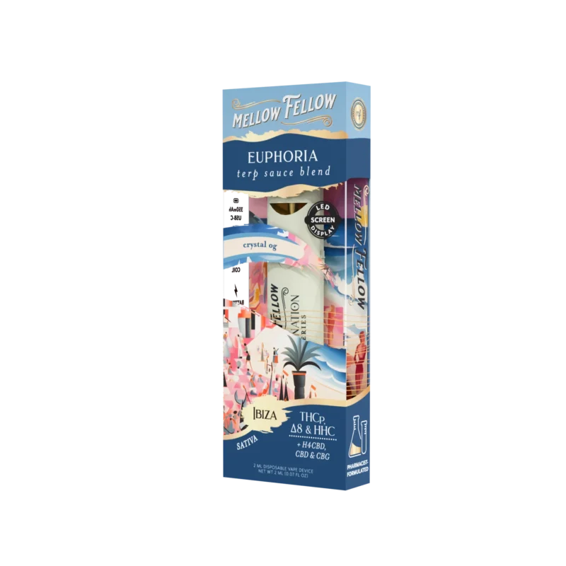 Euphoria Blend - Destination: Ibiza - Terp Sauce 2ml Disposable Vape - Crystal OG (Sativa)