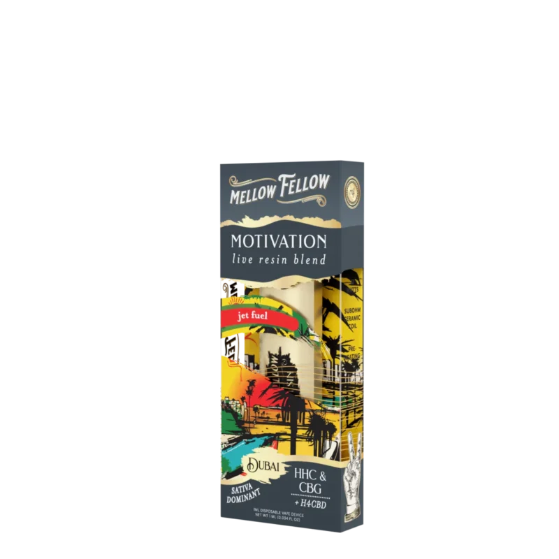 Motivation Blend - Destination: Dubai - Live Resin 1ml Disposable Vape - Jet Fuel (Sativa Dominant)